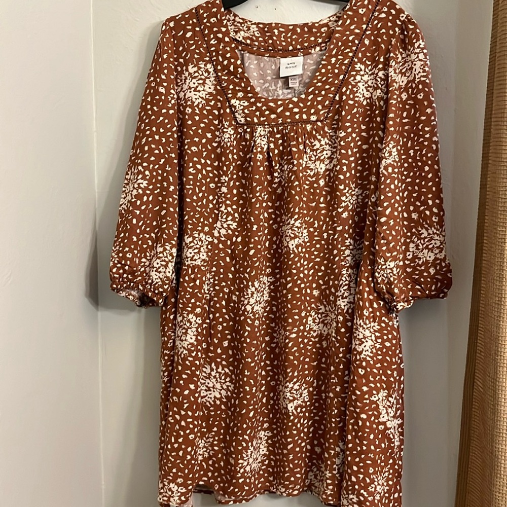 Knox Rose Brown and White Printed Tunic